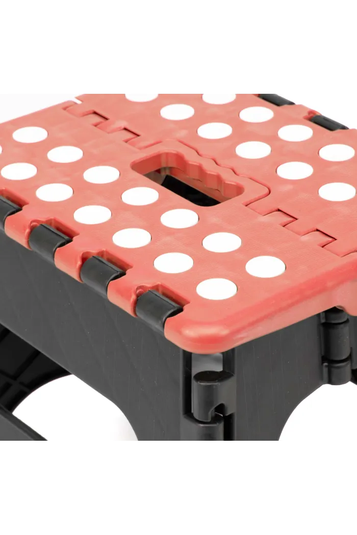 Taburete plegable multiusos - Rojo lunares