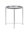 MESA DE METAL PLEGABLE REDONDA GRIS D.47X50,5