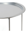 MESA DE METAL PLEGABLE REDONDA GRIS D.47X50,5