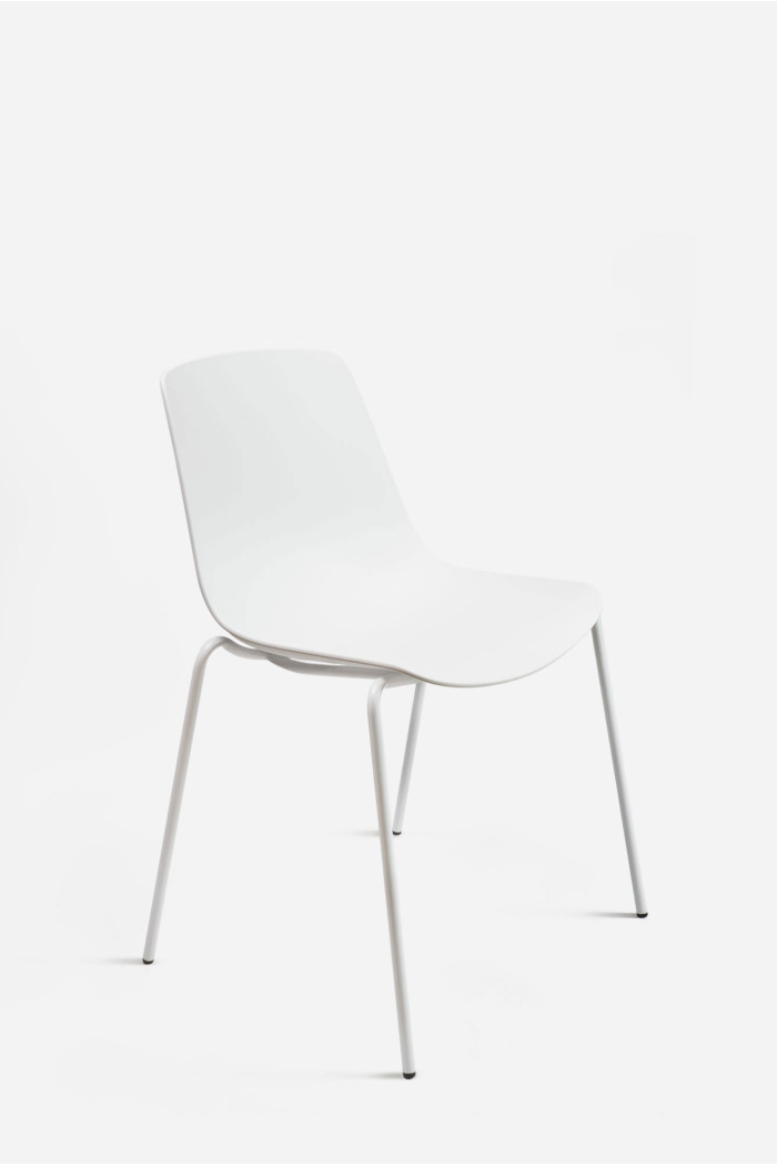 SILLA MILAN PP-METAL BLANCA 55X51X82