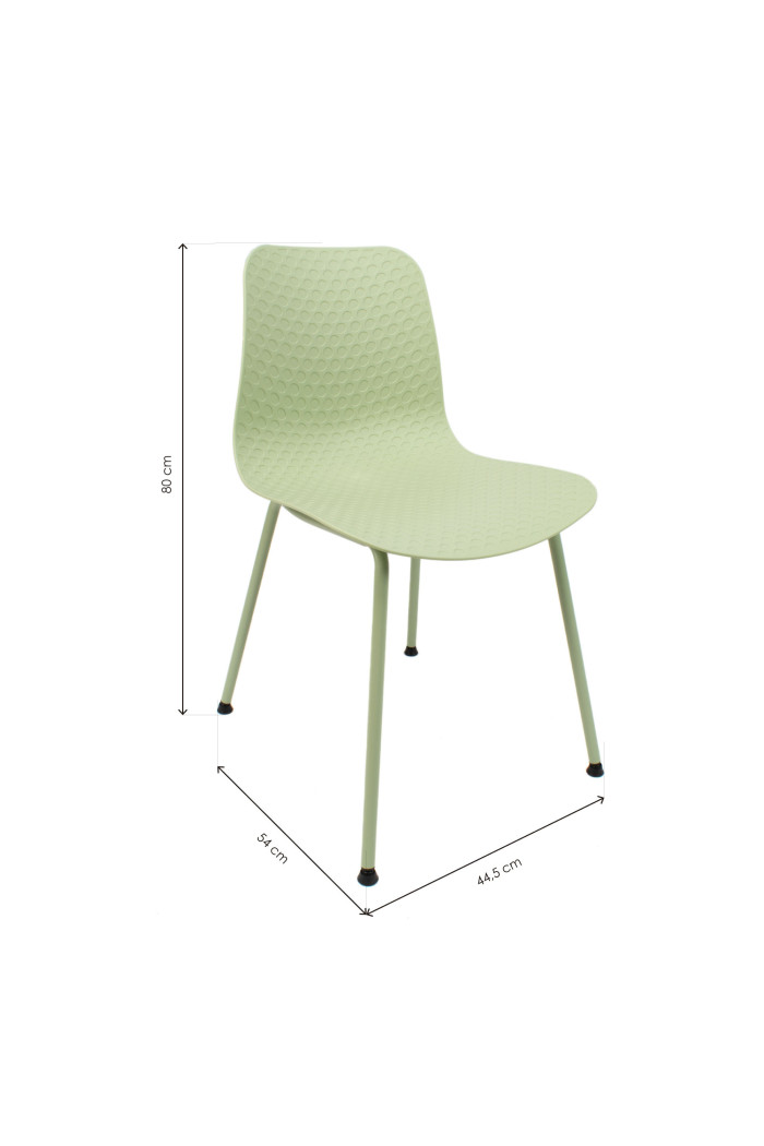 SILLA LONDON PP-METAL VERDE 44,5X54X80