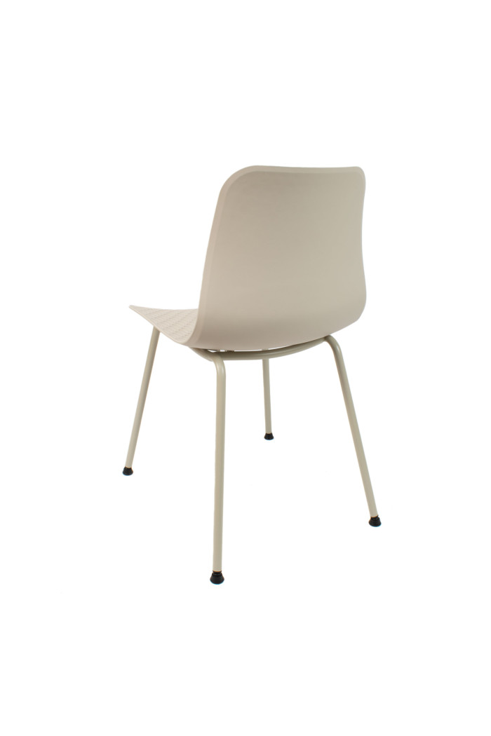 SILLA LONDON PP-METAL CREMA