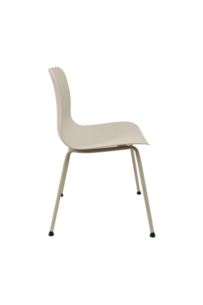 SILLA LONDON PP-METAL CREMA