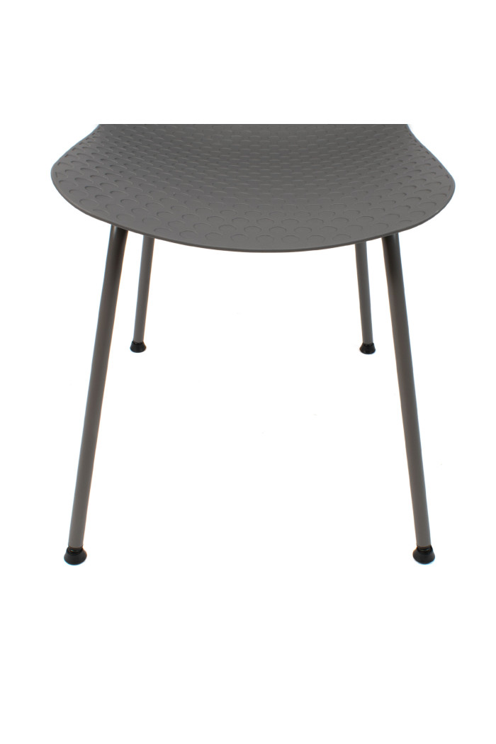 SILLA LONDON PP-METAL GRIS OSCURO