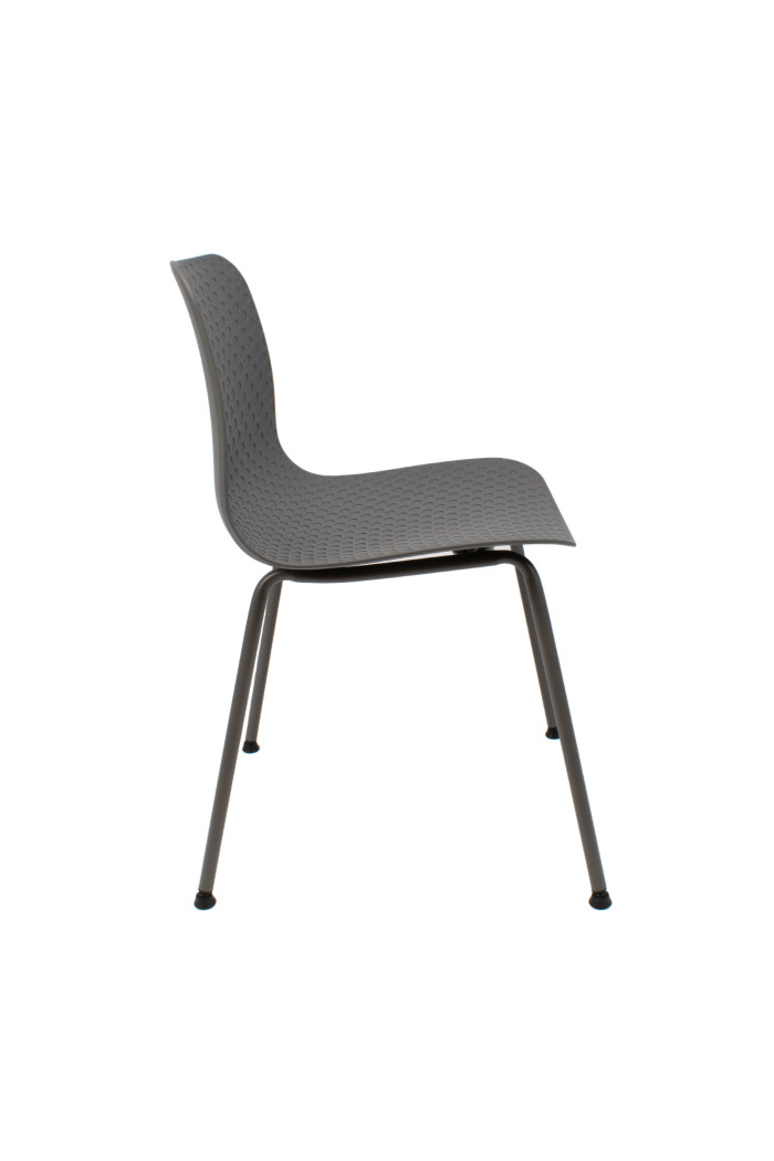 SILLA LONDON PP-METAL GRIS OSCURO