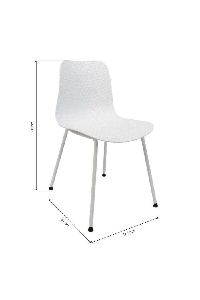 SILLA LONDON PP-METAL BLANCA