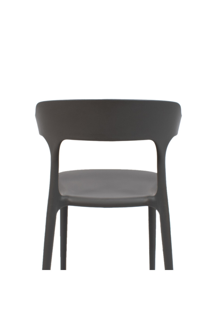 SILLA DUBAI PP-METAL GRIS OSCURO