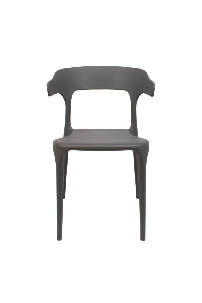 SILLA DUBAI PP-METAL GRIS OSCURO