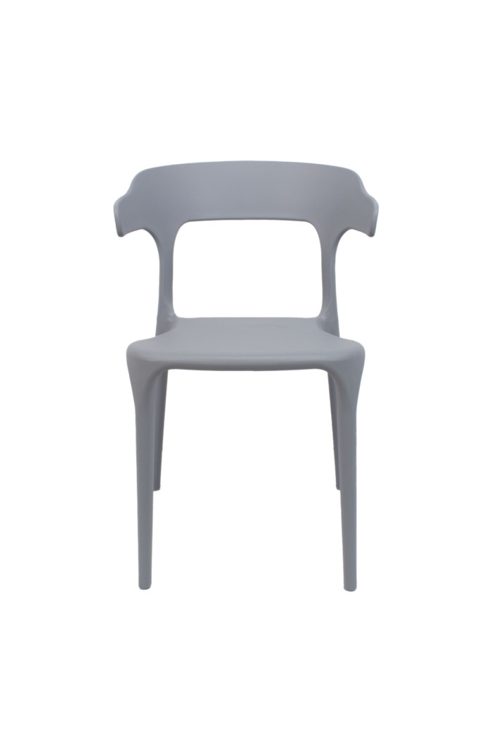 SILLA DUBAI PP-METAL GRIS