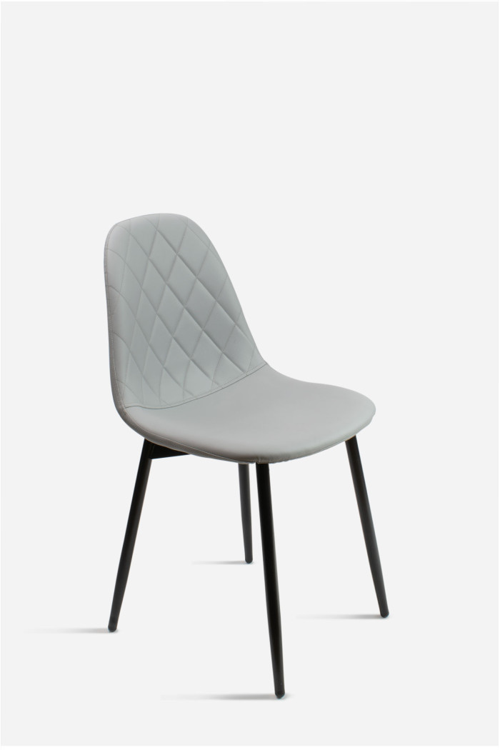 SILLA POLIURETANO-METAL GRIS