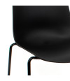 SILLA MILAN PP-METAL NEGRA 55X51X82