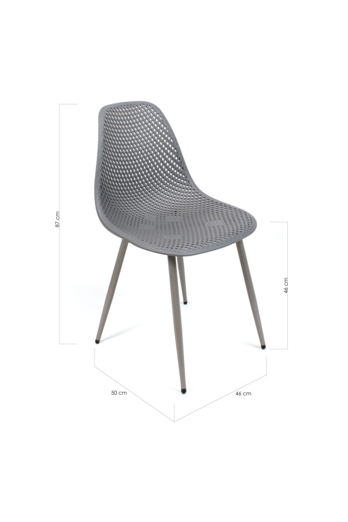 SILLA PP-METAL GRIS