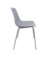 SILLA MILAN PP-METAL GRIS 55X51X82