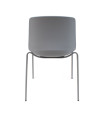 SILLA MILAN PP-METAL GRIS 55X51X82