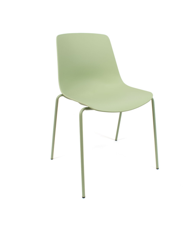 SILLA MILAN PP-METAL VERDE 55X51X82