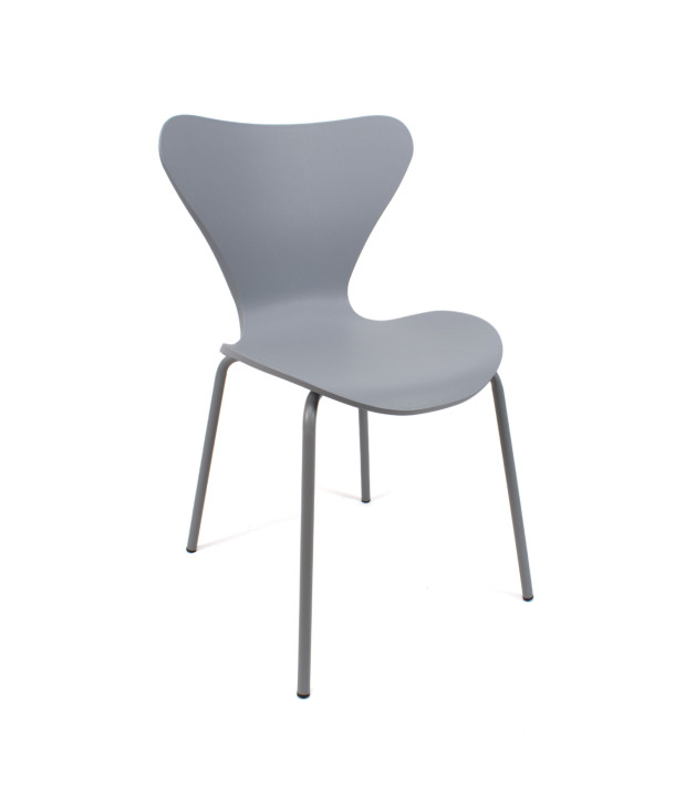 SILLA ROMA PP-METAL GRIS 50X51X80