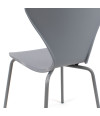 SILLA ROMA PP-METAL GRIS 50X51X80