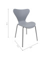 SILLA ROMA PP-METAL GRIS 50X51X80