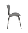 SILLA ROMA PP-METAL GRIS OSCURO 50X51X80