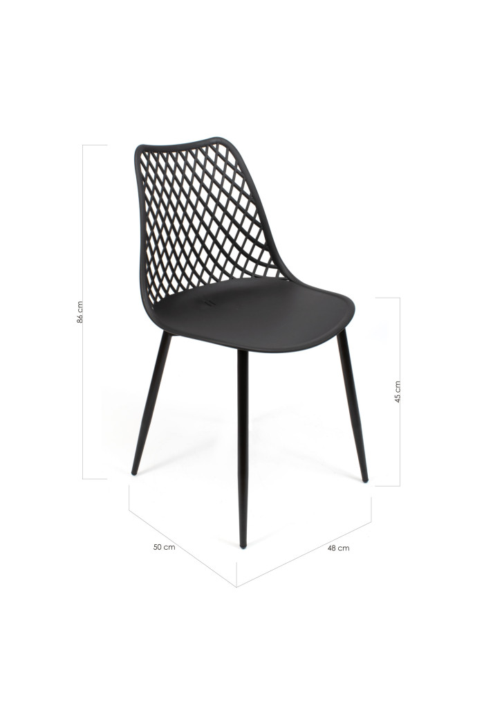 SILLA PP-METAL NEGRO