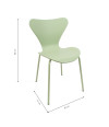 SILLA ROMA PP-METAL VERDE 50X51X80