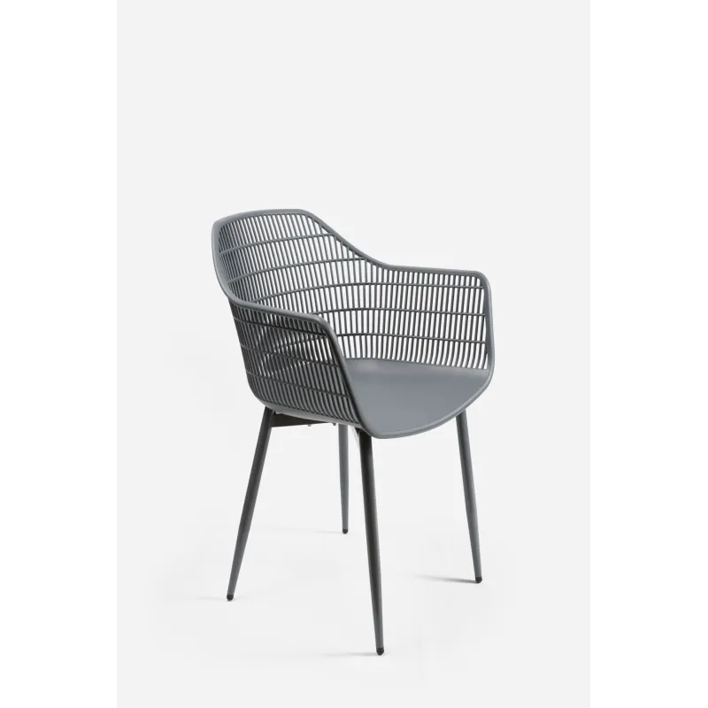 Silla de Comedor Moderna Tokio Gris de Metal