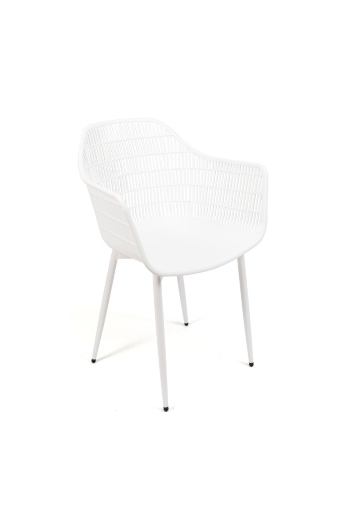 Silla de Comedor Moderna Tokio Blanca de Metal