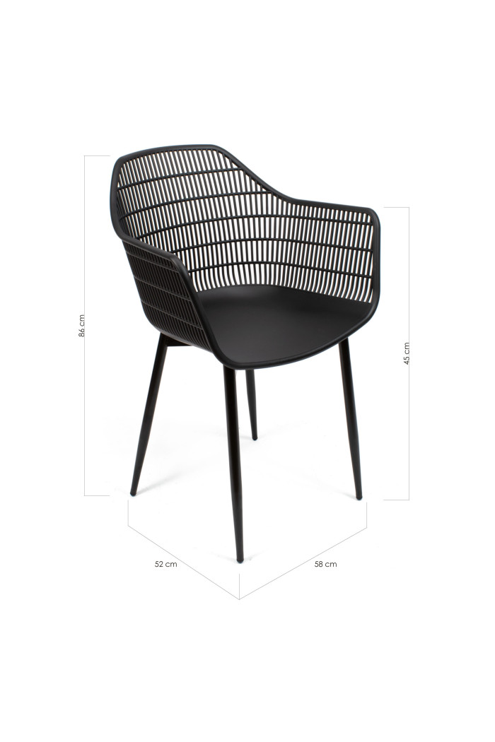 SILLA PP-METAL NEGRO