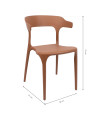 SILLA DUBAI PP-METAL MARRÓN 52X51X76