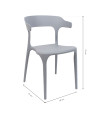 SILLA DUBAI PP-METAL GRIS 52X51X76