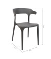 SILLA DUBAI PP-METAL GRIS OSCURO 52X51X76