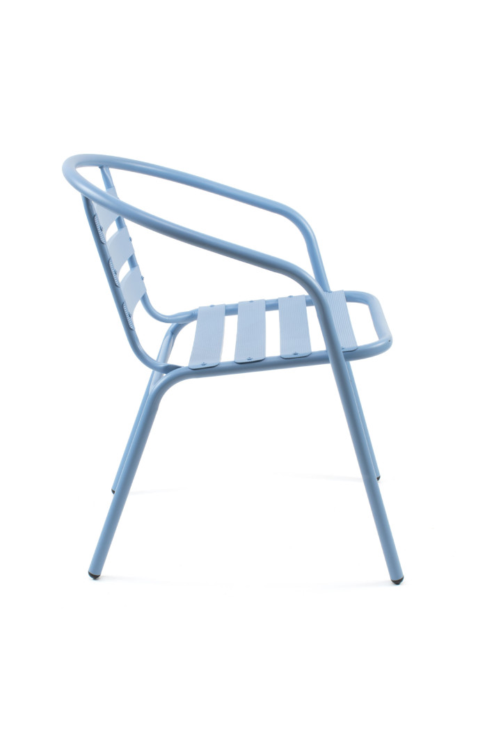 Silla de Jardín de Aluminio Azul Claro