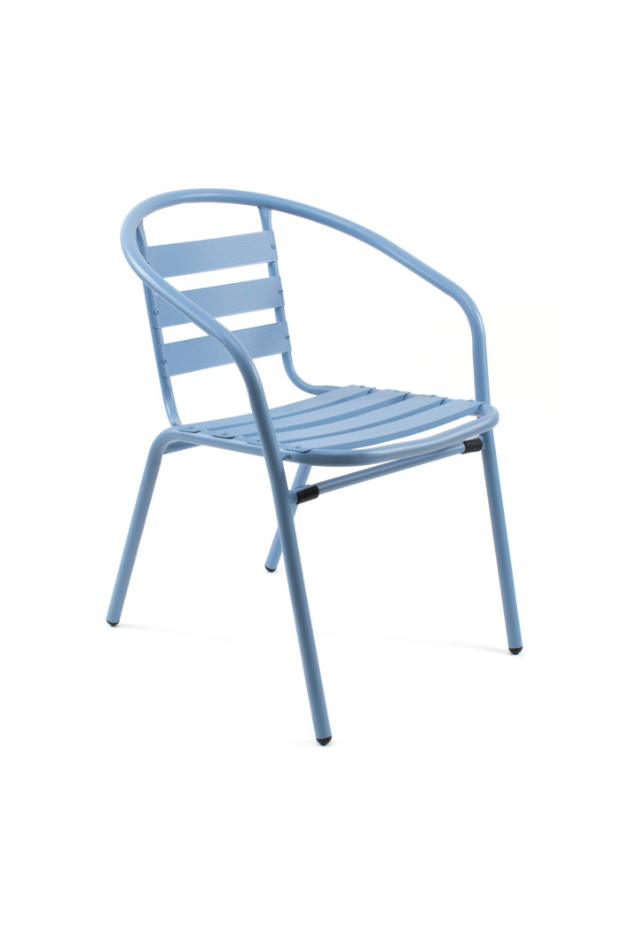 Silla de Jardín de Aluminio Azul Claro