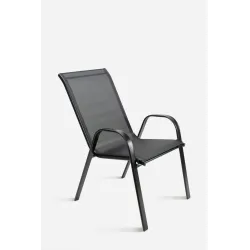 Silla de Metal con Asiento de PVC con Reposabrazos Timur 55x75x92 cm | Varios Colores