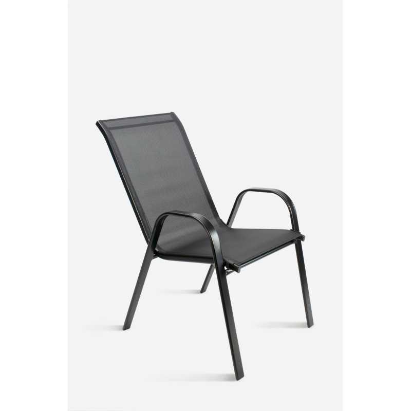 Silla de metal con lona