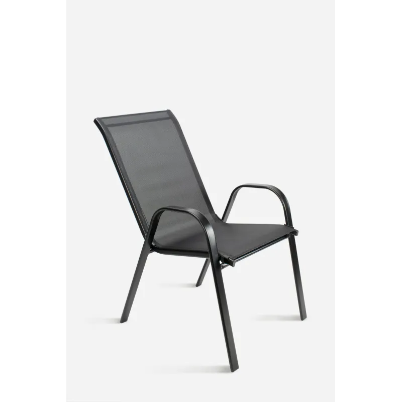 Silla de metal con lona
