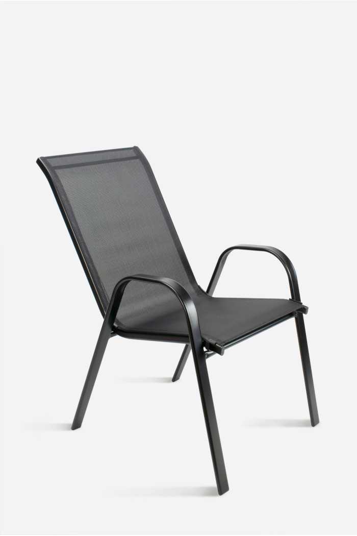 Silla de metal con lona