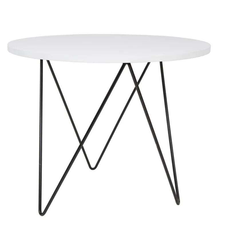 MESA AUXILIAR DE MADERA BLANCA 53 cm