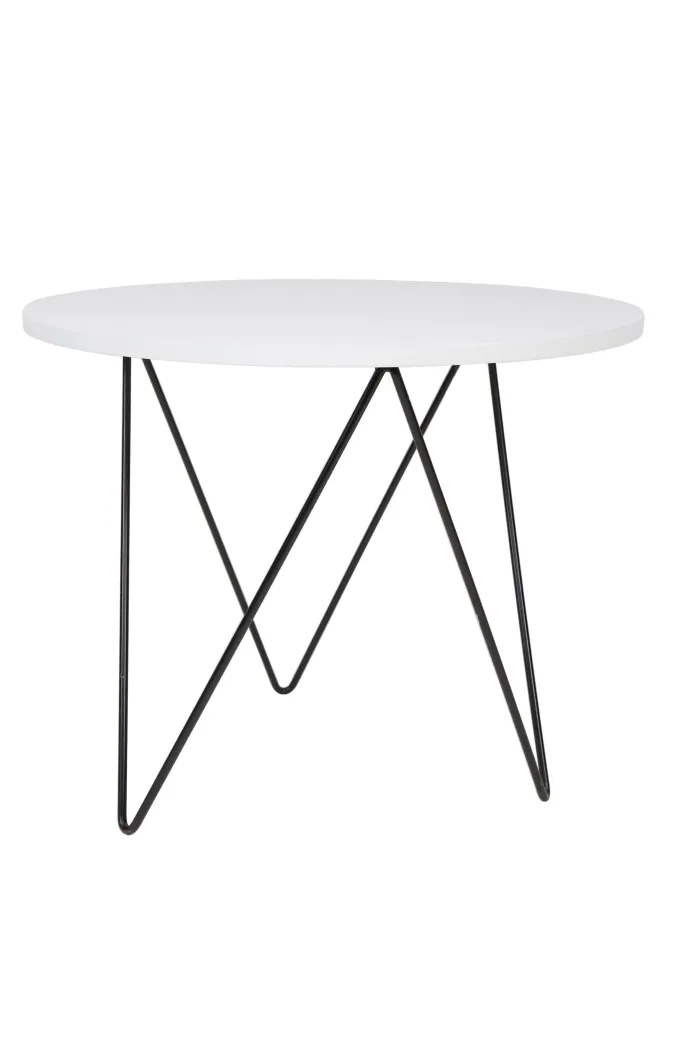 MESA AUXILIAR DE MADERA BLANCA 53 cm