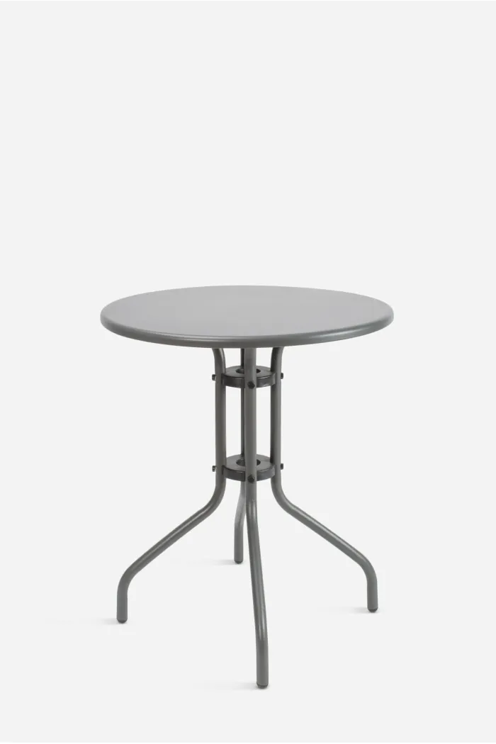 Mesa de metal Ø60 cm - Gris Oscuro