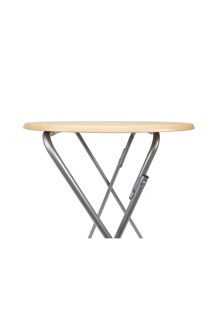 MESA PLEGABLE REDONDA DE MADERA