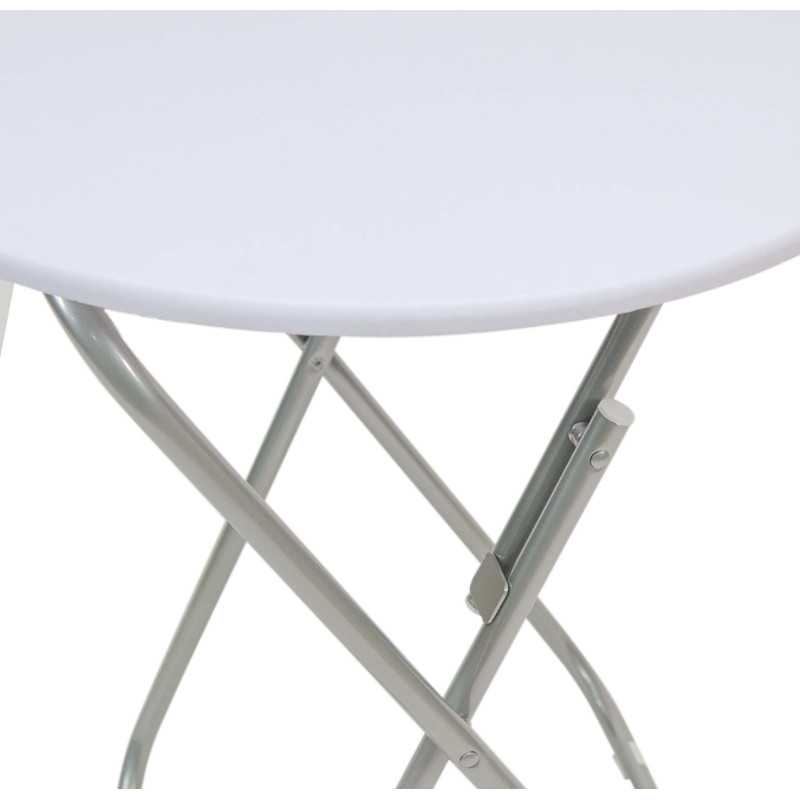 MESA DE MADERA PLEGABLE RED. BLANCA D.60X70 cm