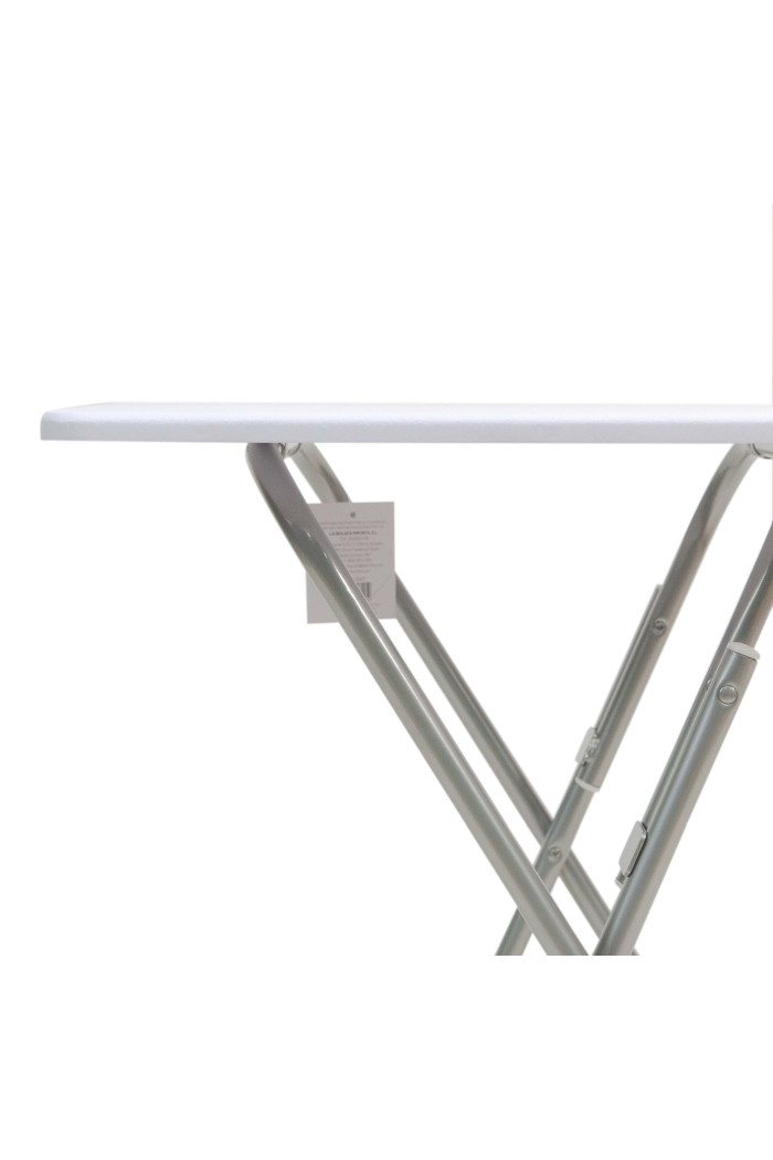 Mesa Plegable  de Madera Blanca Cuadrada