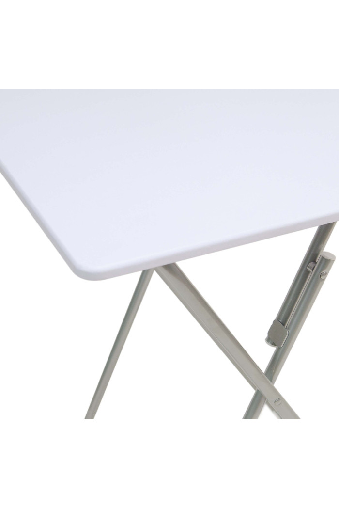 Mesa Plegable  de Madera Blanca Cuadrada