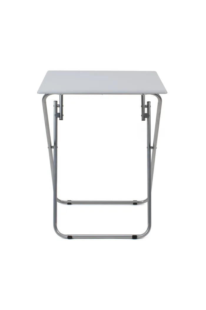 MESA DE MADERA PLEGABLE RECTANGULAR GRIS 48X38X66 cm