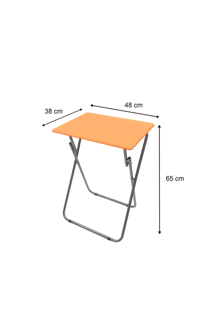 MESA PLEGABLE RECTANGULAR MADERA NATURAL NARANJA