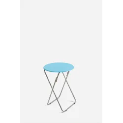 Mesa Redonda Plegable de Metal y MDF Milo - Diversos Colores