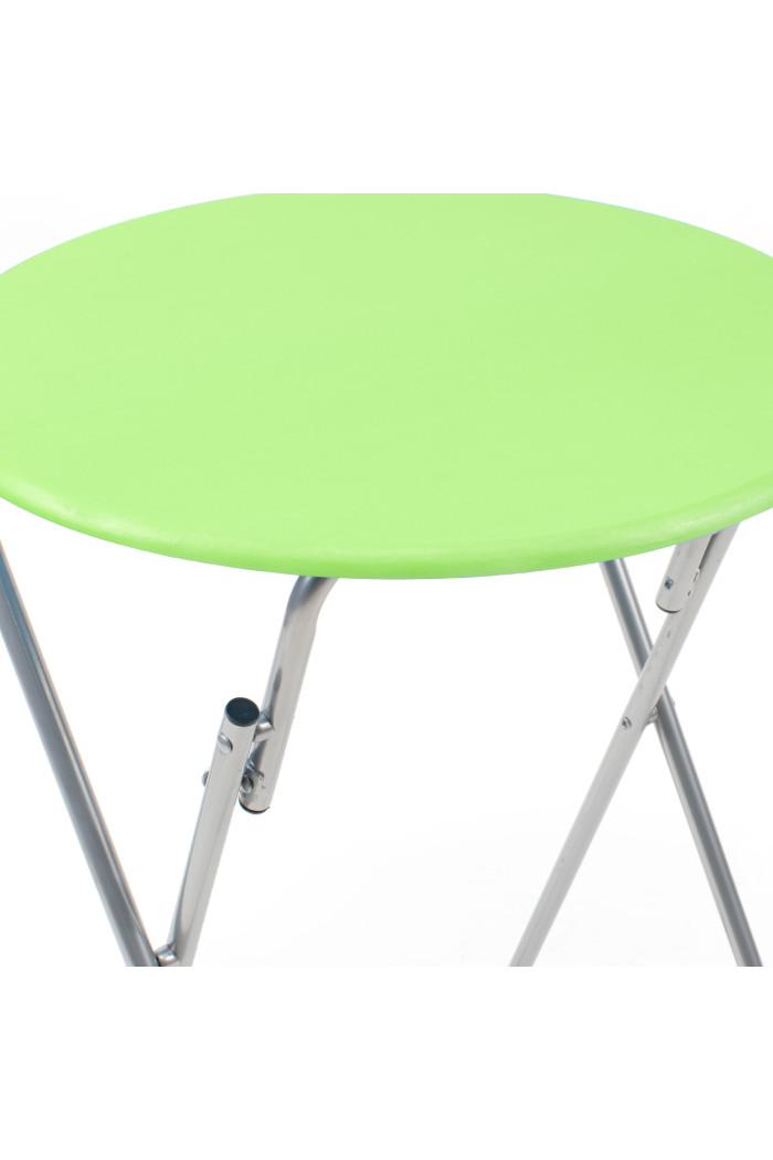 Mesa Redonda Plegable de Madera - Verde