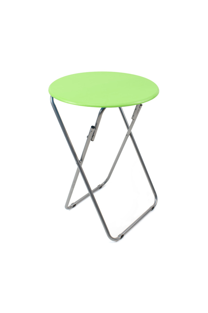 Mesa Redonda Plegable de Madera - Verde