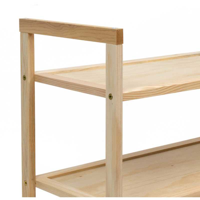 Zapatero de madera 3 niveles - Natural